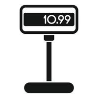 Electronic price tag displaying price icon vector