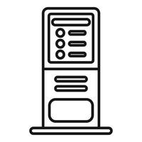 Digital terminal showing bank payment menu with blank screen for design vector