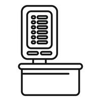Digital pos terminal processing contactless payment on countertop vector