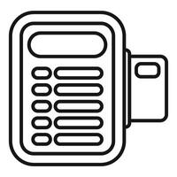 Payment terminal accepting contactless payment using nfc technology vector