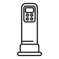 Modern payment terminal accepting contactless payment using nfc technology vector