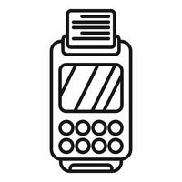 Payment terminal printing receipt using nfc technology vector