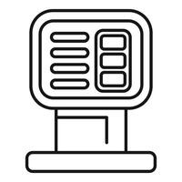 Parking meter showing time remaining icon vector outline