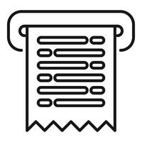 Point of sale printing receipt with bar code for store vector