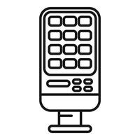 Outline icon of a self service payment terminal for making purchases vector