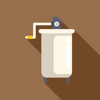 Manual butter churn machine for making butter from milk cream vector