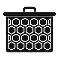 Beekeeper carrying honeycomb frame with honey in apiary vector