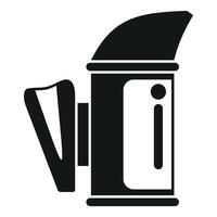 Bee smoker using smoke calming bees icon glyph style vector