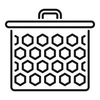 Honeycomb frame icon, outline style vector