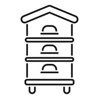 Beekeeper is collecting honey from honeycombs in apiary vector