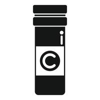 Copyright protection digital data security icon showing secured storage vector