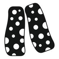 Black and white sausage with dots pattern being cooked vector