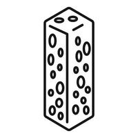 Porous concrete block building material icon vector