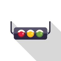 Horizontal traffic light showing green light for traffic vector