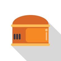 Robot head with antenna showing artificial intelligence in flat design vector
