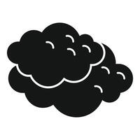 Black cloud floating in the sky depicting cloudy weather vector