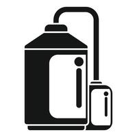 Moonshine machine making alcohol from corn and grain vector
