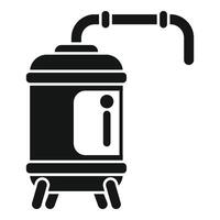 Water heater boiler heating plumbing system icon glyph vector