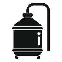 Milk pasteurization tank processing food industry icon vector
