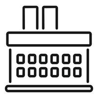 Factory building emitting pollution from smokestacks icon vector