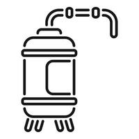 Milk pasteurization tank icon for dairy production process vector