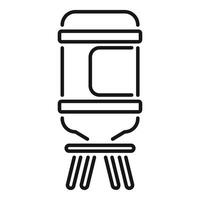 Gravity water filter purifying drinking water using natural filtration system icon vector