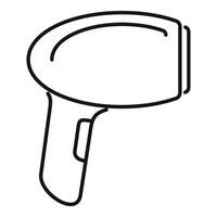 Hair removal device showing on button and ergonomic design vector