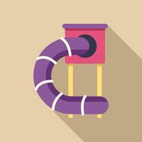 Playground slide standing on beige background with shadow vector