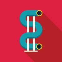 Colorful playground slide is waiting for children to have fun sliding down vector