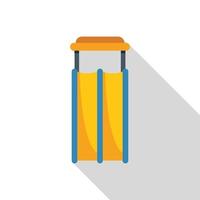 Double slide providing fun and entertainment in playground vector