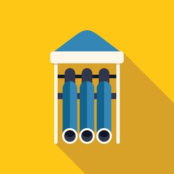 gas tubería sistema transportar natural gas recursos con largo sombra vector