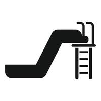 Aqua park slide with ladder providing access to the top vector