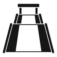 Big waterpark attraction with steps and handrail leading to top icon simple style vector