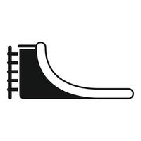Big air ramp structure for skateboarding in skatepark vector