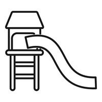 Simple vector line drawing of a playground slide