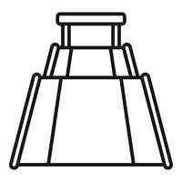 Playground slide with stairs leading to platform line icon vector