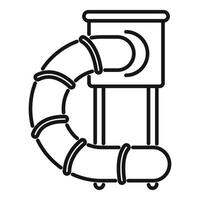 Playground slide with spiral shape providing fun and entertainment for children vector