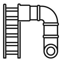 Playground slide structure with ladder is providing fun times vector