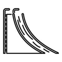 Playground slide icon, simple style vector