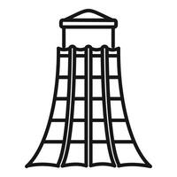 Playground slide tower structure providing fun and entertainment for children vector