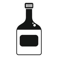 Bottle of alcohol with blank label and screw cap vector