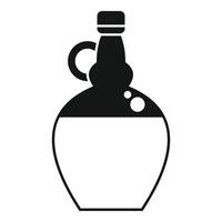 Simple icon of a bottle with a cork and a handle vector