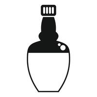 Simple icon of a bottle containing an alcoholic beverage, isolated on white vector