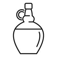 Bottle with handle containing liquid icon vector