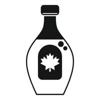 Bottle of maple syrup with a maple leaf on the label vector