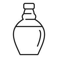 Classic liquor bottle standing up with cork stopper icon vector