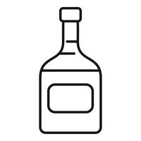 Bottle of alcohol with blank label for branding vector