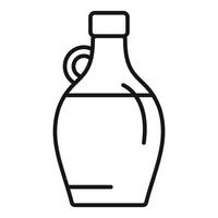 Line icon style illustration of a bottle of maple syrup vector