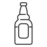 Bottle with blank label having cork top for branding and mockup purposes vector