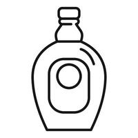 Whiskey bottle with label having round space for text vector